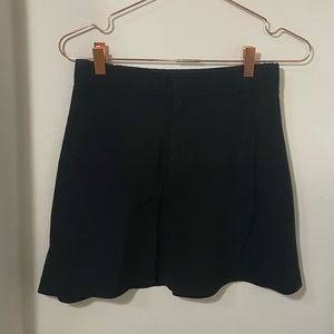 Zara Black Linen Skater Skirt